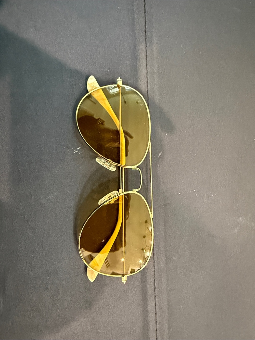 Classic Aviator Sunglasses in Gold with Brown Lenses